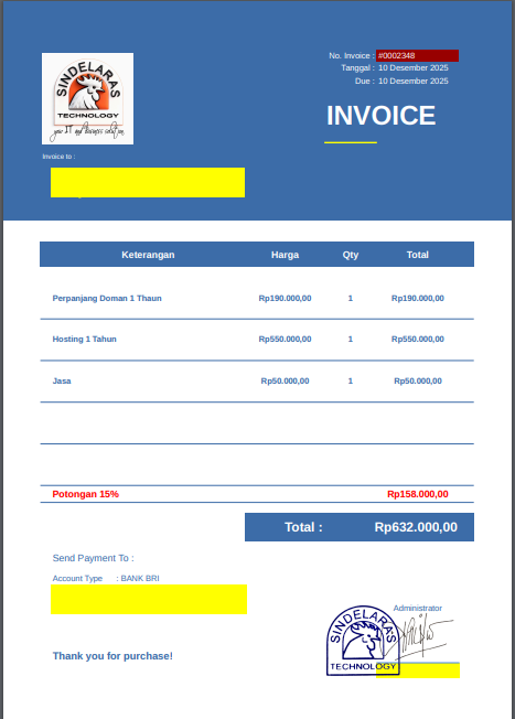 Desain Invoice