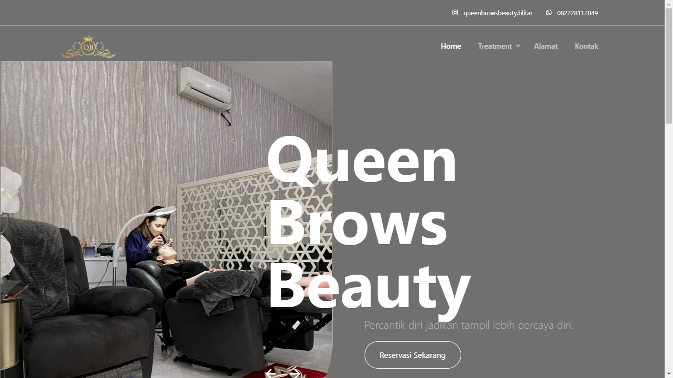 Website Queen Brows Beauty