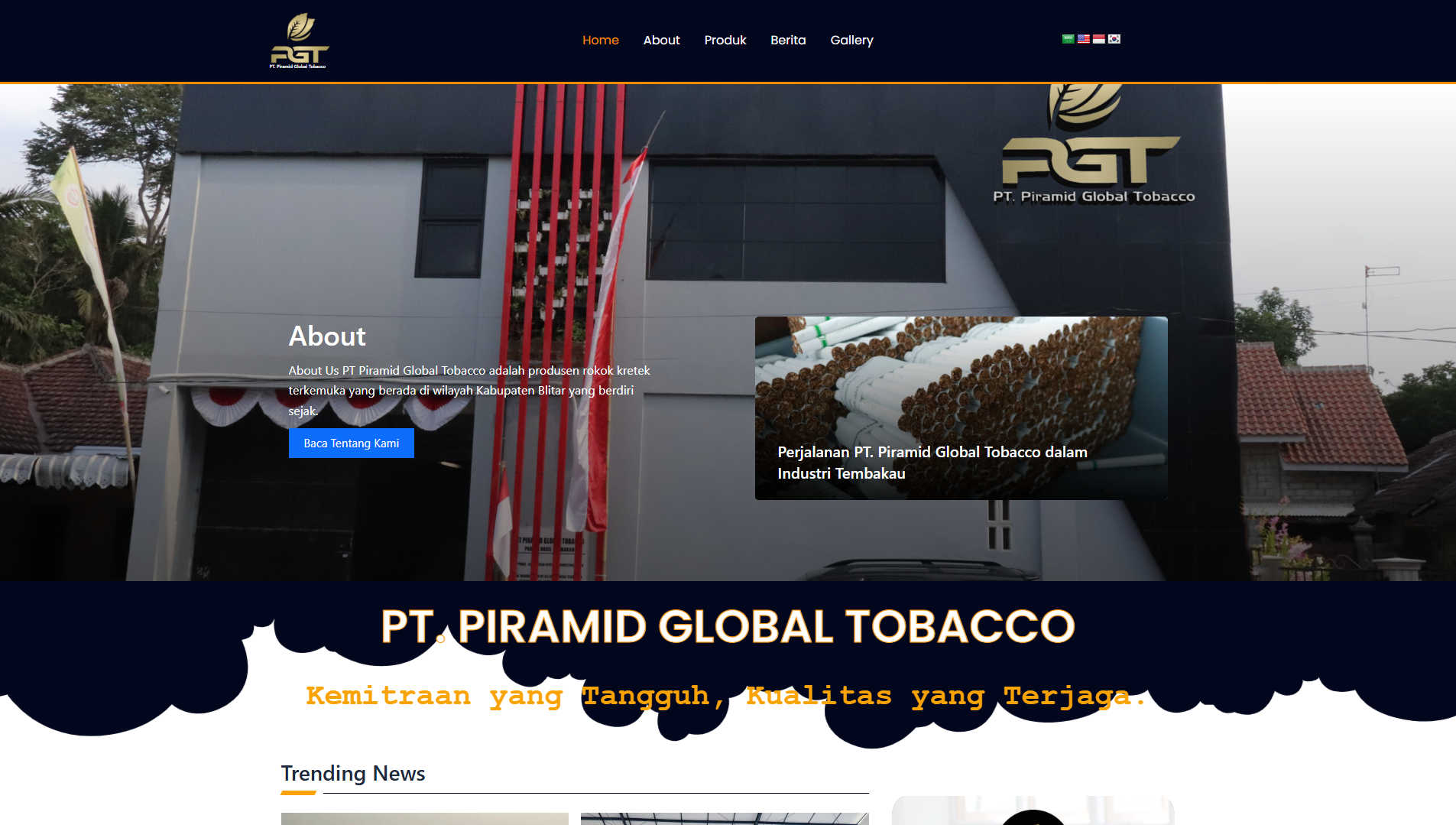 Website PT. Piramid Global Tobacco